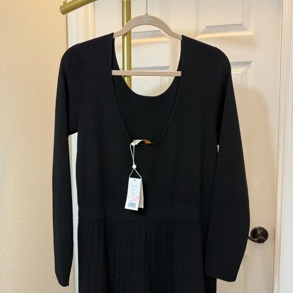 Tory Burch Florence scoop back black sweater dress - Picture 5 of 13